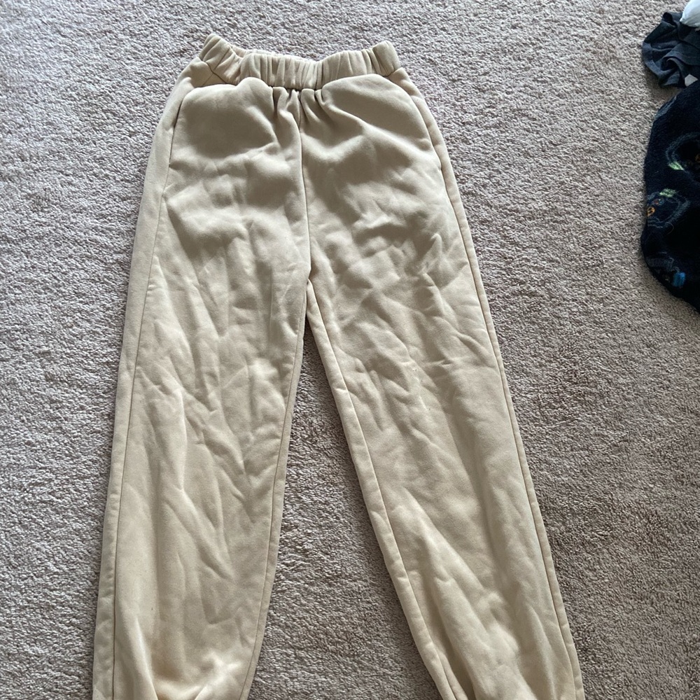 beige sweatpants